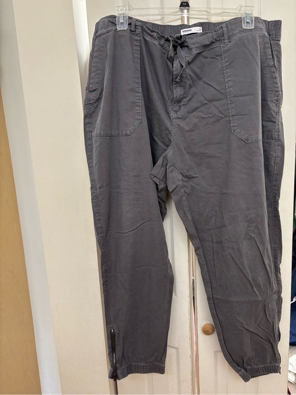 Casual Drawstring womens Pants - Gray